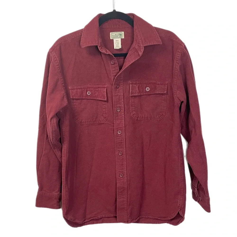 Vintage L.L Bean Maroon Button Down